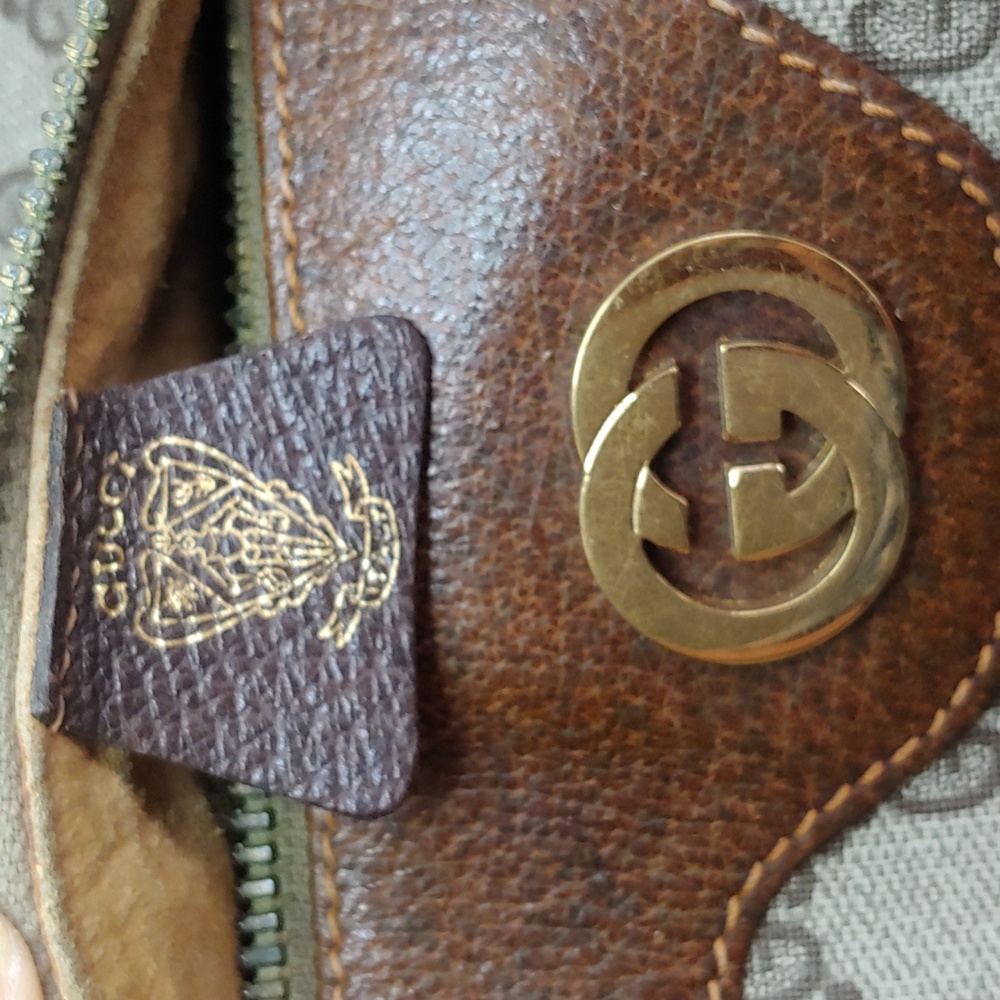 Authentic Vintage Gucci GG Monogram Supreme Boston Doctor Satchel Bag - Picture 9 of 10